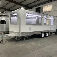 Mobile Gas Food Stall Cart Grill and 2 Fryers