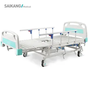 SK-A07 Saikang Hospital Furniture Comfortable 4 Crank Manual Icu Medical Hospital Used Bed