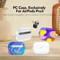 Coque rigide antichoc personnalisable en PC pour sublimation 3D pour Airpods et Airpods Pro – Étui vierge pour accessoires d'écouteurs