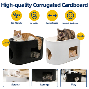 Arranhador para Gatos em Papelão Ondulado, com Função de Sofá e Descanso, Brinquedo para Afiar Unhas - Product Image 5