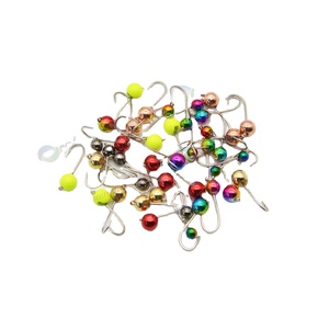 Leurre <span class=keywords><strong>Micro</strong></span> Jig en tungstène, petites têtes de gabarit de pêche pour la pêche à la mouche, balle Crappie Jigs DIY Crappie Truite Attachant des mouches Pêche sur glace - Product Image 1