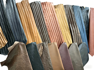 Pelle di vitello di bufalo d'acqua verticale, conciata a mano e cerata, tinta all'acqua, per abbigliamento e calzature, pelle lucida di alta qualità - Product Image 3