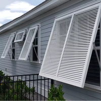 Volets de fenêtre à persiennes en alliage d'aluminium personnalisés avec protection antivol pour usage extérieur à la maison-durables et écologiques