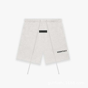 Venta al por mayor Essentials SS22: Conjunto de camiseta y pantalón corto elástico para hombre en colores Light Oatmeal y Dark Oatmeal - Product Image 2