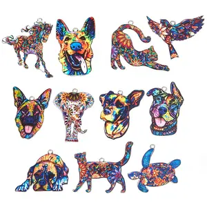 Alloy Cartoon enamel Elephant Coco Ghost animal Pendant charms DIY cute Cat dog Ghost animal For Necklace Jewelry Accessories