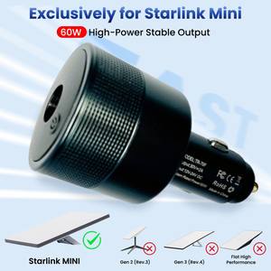 Adaptateur de voiture Starlink Mini 12V vers 30V 2A <span class=keywords><strong>DC</strong></span>, convertisseur élévateur de tension avec adaptateur allume-cigare 60W, idéal pour voiture, <span class=keywords><strong>camping</strong></span>-<span class=keywords><strong>car</strong></span>, bateau - Product Image 4