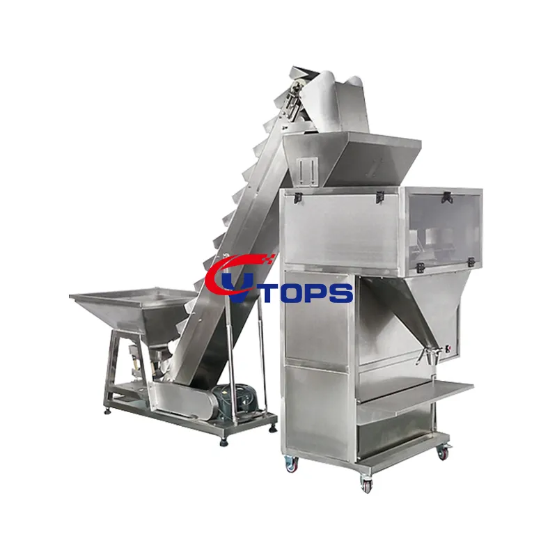 Semi Automatic Potato Chips Packing Machine Vibratory Dates Filling Machines