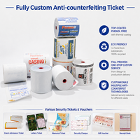 Rollo de Papel Térmico Preimpreso Personalizado para Tickets de Estacionamiento y Control de Acceso, Rollo de Papel Térmico Impreso para Seguridad