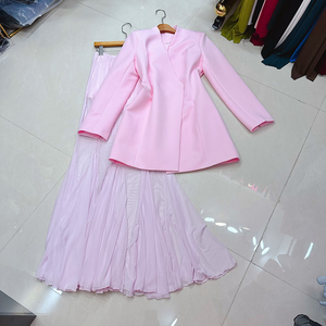 A10901 Migugarment Completo <span class=keywords><strong>Elegante</strong></span> <span class=keywords><strong>da</strong></span> Donna con Gonna Lunga, <span class=keywords><strong>Abito</strong></span> <span class=keywords><strong>Lungo</strong></span> <span class=keywords><strong>da</strong></span> Cerimonia a Maniche Lunghe di Alta Qualità - Product Image 3