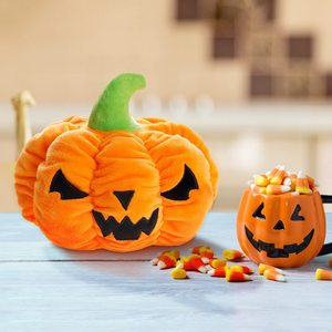Chung đảo ngược bí ngô sang trọng, dễ thương Halloween tâm trạng chuyển đổi Thú nhồi bông ném Gối búp bê - Product Image 3