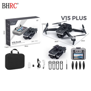 Dron V15 PLUS con Cámaras Duales, Plegable, para Fotografía Aérea, Quadcopter de Juguete con Control Remoto y Pantalla Integrada - Product Image 2