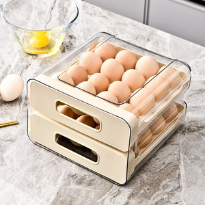 Egg <b>Storage</b> <b>Box</b> Refrigerator Drawer Type <b>Stackable</b> Food Grade Organizer Kitchen Freshness Preservation - Product Image 2