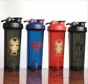 1028 personaggi dei fumetti personalizzati agitatore proteico da 700ml serie Hero shaker per bottiglie di ragno