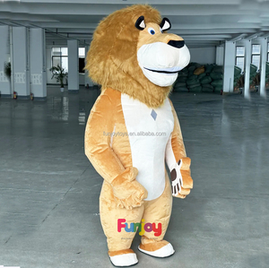 Per adulti Halloween peluche peloso mascotte animale carnevale vestito pelliccia gonfiabile <span class=keywords><strong>Costume</strong></span> da leone in vendita - Product Image 4