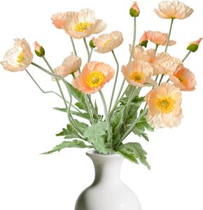 Flor de Amapola Artificial de Seda con Tallo Flocado, Plegable, Hecha a Mano, Decoración para el Hogar, Centro de Mesa, Boda, Navidad, Año Nuevo - Product Image 1