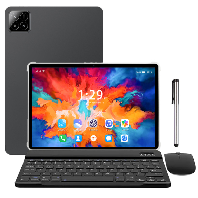 Gisentec 2025 Pad7S Android 15 10.I Inch Tablets Wifi 8GB 128GB 8800Mah 4G Touch Screen 2 in 1 Tablet PC Tablette with Keyboard