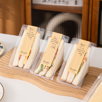 Boîte de conteneurs à sandwich en PET pour magasin de commodité emballage en plastique hermétique boîte à sandwich en plastique personnalisée pour magasin Mini Mart boulangerie