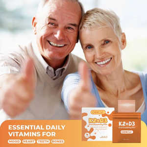 Tiras Orales de Vitamina <span class=keywords><strong>D3</strong></span> <span class=keywords><strong>K2</strong></span>, Suplemento Vitamínico en Tiras Orales Disolubles para Fortalecer los Huesos en Adultos, OEM - Product Image 4
