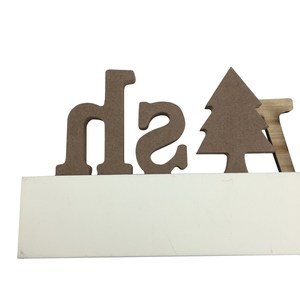 Bán buôn thân thiện với môi Xmas đồ trang trí bằng gỗ MDF Chữ ký Sơn Quà tặng bàn thủ công khối gỗ giáng sinh Thủ công mỹ nghệ với long lanh - Product Image 5