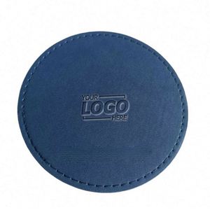 Sous-verres personnalisés en cuir PU avec design résistant à la chaleur pour les boissons, cadeau promotionnel avec logo personnalisé, accessoires de table - Product Image 1
