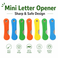 Couteau en plastique coloré pour étudiant, stylo utilitaire Portable, Mini taille-crayon pliant, boîte ouverte Express, couteau à découper le papier