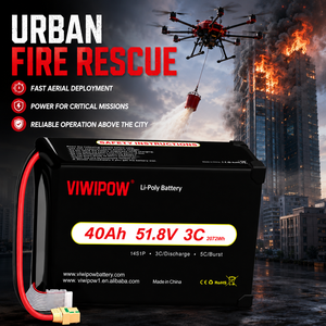 Batterie lithium semi-solide VIWIPOW 350 Wh/kg, 40 Ah, 18S, 66,6 V, vente directe usine, pour drone, prise en charge de la personnalisation OEM - Product Image 2