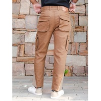 Jeans pour hommes Baggy Big And Tall Camel Brown Straight Fit Denim Cargo Jeans pour hommes