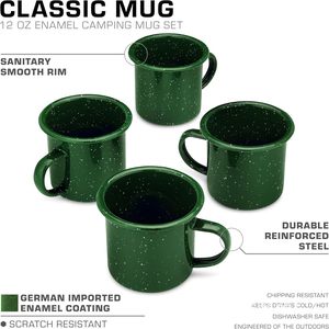 カスタムアウトドアトラベルピクニックエナメルカップ 12oz 16oz  カスタマイズスタイリッシュデザイン エナメル加工コーヒーマグ アウトドアキャンプに最適な耐久性のあるマグカップ - Product Image 4