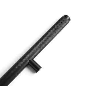 Poignée de meuble en laiton massif, barre de tirage extra-longue pour appareils électroménagers, maille texturée rayée droite pour villa, hôtel, centre commercial, tringle de penderie - Product Image 3