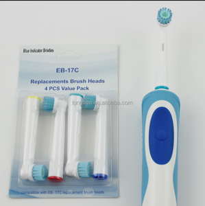 Brosse à dents électrique sonique automatique Mishave EB-17C, lot de <span class=keywords><strong>4</strong></span> têtes de rechange pour Oral-B, alimentation USB/piles, modèle unique pour la maison - Product Image 1
