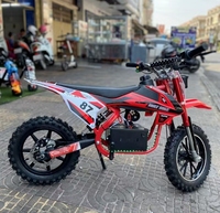 Mini-motos électriques à moteur DC à balais 36V 250W/350W, motocross, avec une autonomie de 15-18 km et une vitesse maximale de moins de 40 km/h