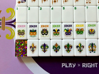 Ensemble de Mahjong de Luxe Moderne Rainbow Carnival pour Fêtes à Domicile, Fabriqué sur Mesure par Fengcai Factory, en Acrylique Gravé, Durable et Écologique, Style Américain
