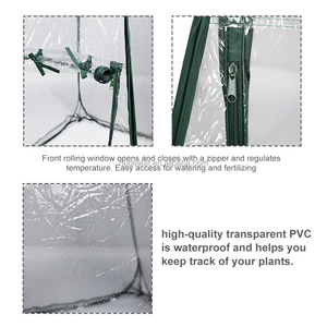 PVC Waterproof Metal <b>Frame</b> Easily Assembled Portable Mini Garden Plant Growing <b>Tent</b> for Backyard Cold Frost - Product Image 3