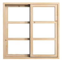 Fenêtre coulissante en pin massif avec cadre en bois massif pour la ventilation des chambres et salons résidentiels