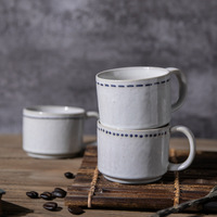 Mug à café en céramique nordique moderne, couleur personnalisée, jetable, compatible lave-vaisselle et micro-ondes, pour les fêtes, la maison et le bureau