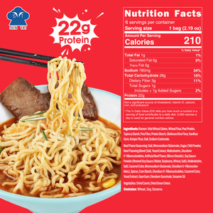 Ramen végétalien au bœuf épicé, protéiné, faible en sucre et en matières grasses, non frit, sans OGM, 22g <span class=keywords><strong>de</strong></span> protéines végétales - Product Image 6