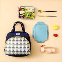 Sac à lunch isotherme personnalisé OEM/ODM avec doublure en aluminium, résistant à l'eau, fermeture éclair, sac fourre-tout pour le stockage alimentaire quotidien en extérieur