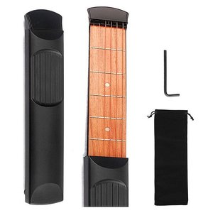 Guitarra de bolsillo portátil, dispositivo de práctica de 6 trastes de material ABS para ejercicio de dedos, accesorio para instrumentos musicales - Product Image 2