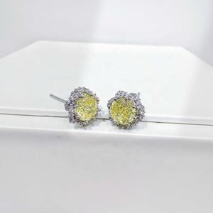 Prix usine Boucles d'oreilles en argent 925 avec zircon taille rose, modèle 2026, personnalisées, minimalistes, pour mariée, avec pierre violette, style occidental, motif fleur pour femme - Product Image 5