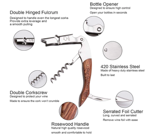 Tire-bouchon personnalisé avec boîte en bois, logo gravé au laser, tire-bouchon <span class=keywords><strong>de</strong></span> serveur, cadeaux <span class=keywords><strong>de</strong></span> mariage, cadeaux d'entreprise, promotionnels - Product Image 2