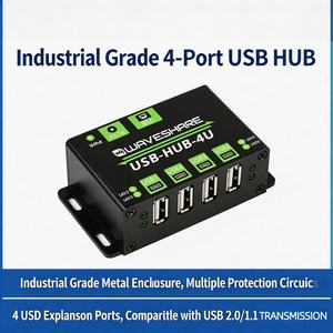 Hub USB 2.0 de 4 Puertos con Carcasa Metálica, Soporte para Montaje en Pared, Sin Controladores, Plug-and-Play, Compatible con ROHS para Windows/<span class=keywords><strong>MacOS</strong></span>/Linux/Android - Product Image 2
