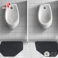 Urinalmatten mit PVC-Rücken, Sechseckige Urinal-Bodenmatten, Rutschfeste Kommerzielle Bodenmatten für Immobilienverwaltung, Große Kommerzielle Urinalunterlagen