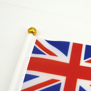 Mini Bandera de mano de alta calidad al por mayor bandera ondeando a mano de las <span class=keywords><strong>Islas</strong></span> Vírgenes Británicas con poste de madera - Product Image 6