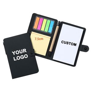Kraft Cover <b>Notebook</b> Custom Printed Sticky Memo Notes With Pen Office Stationery Set Sticky Note <b>Pads</b> With Custom Cover - Product Image 6