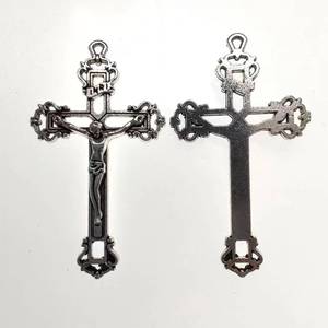 53*30mm 앤티크 실버 도금 합금 십자가 아연 INRI 예수 십자가 이탈리아 묵주 종교 십자가 펜던트 - Product Image 2