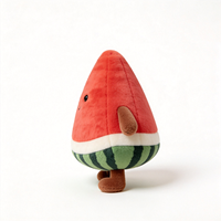 Peluche Pastèque Rouge Personnalisée, Adorable Jouet en Peluche Fruit pour Enfants, Peluche Pastèque Douce et Populaire