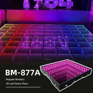 Panel de pista de baile LED para bodas, fiestas, discotecas, escenarios de eventos con efecto de espejo infinito 3D y fácil instalación - Product Image 1