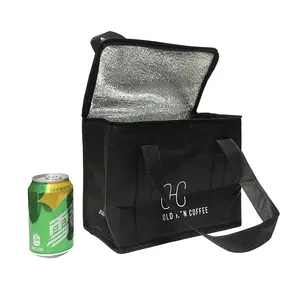 Customized Logo Thermal Foam Cooler Large Insulated Freezer Lunch Bag For Food Delivery and Drinks