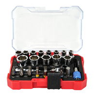 Lot de 30 mini clés à cliquet de 1/4 pouce avec embouts de tournevis, incluant les embouts Phillips, hexagonaux, plats et Allen, de 4 à 14 mm, pour le bricolage, OEM, ODM