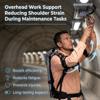 Exosquelette passif robuste pour travaux en hauteur, composant élastique CrimsonFR réduit la charge sur les épaules pour le personnel de chantier et d'usine